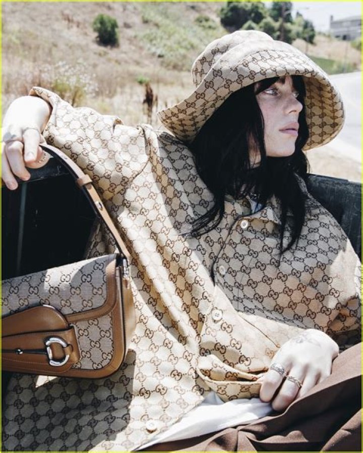 Billie Eilish Rocks Her Gucci Jacket & Bucket Hat While Hiking